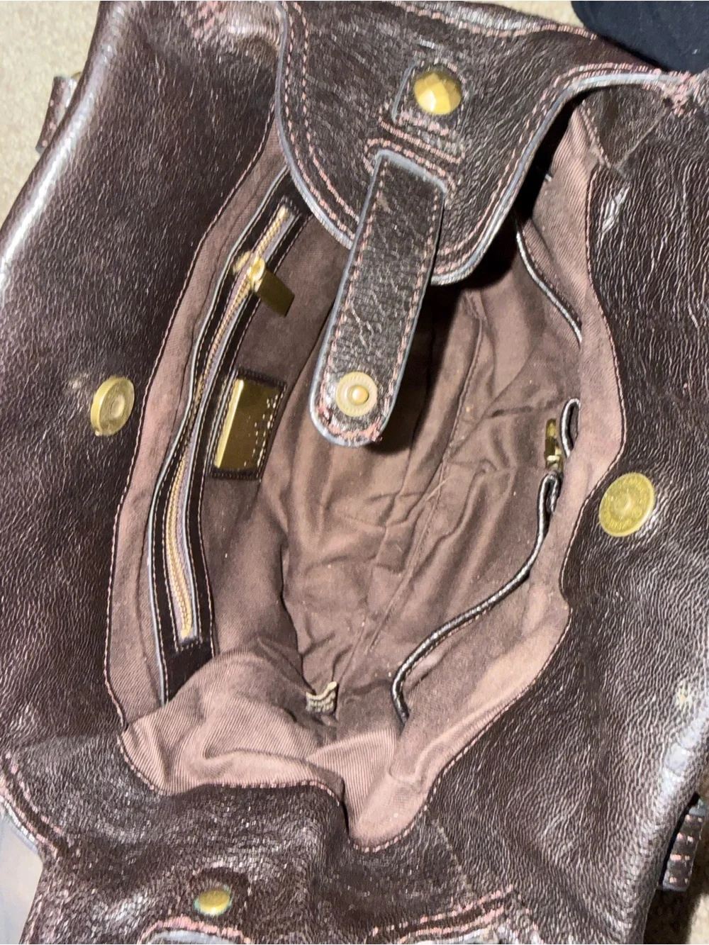 Kooba Black Leather Shoulder Bag with Gold Hardware